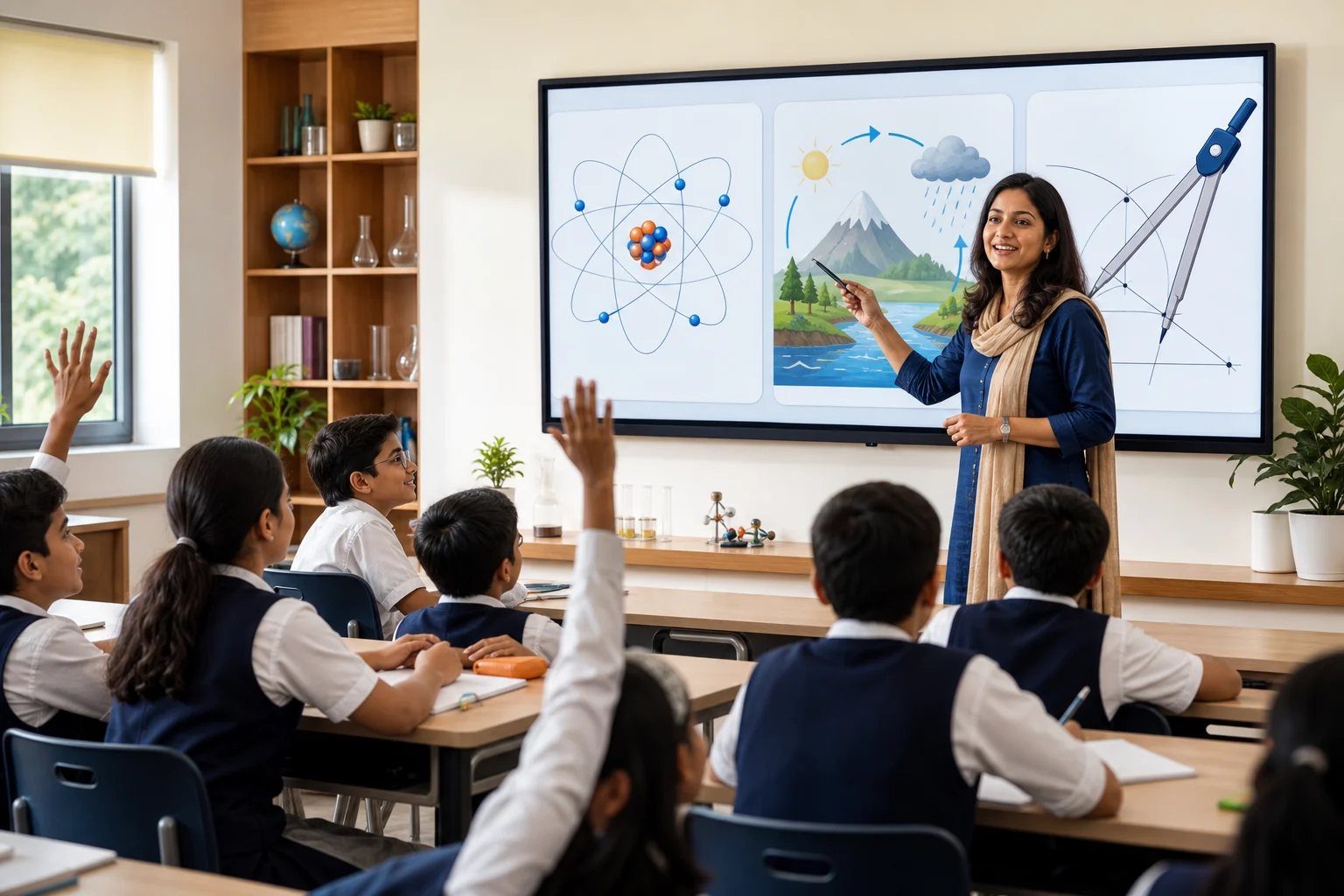 Teacher leading an interactive ZeroScienceLab classroom experience